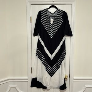 Black 1/2 sleeve long dress